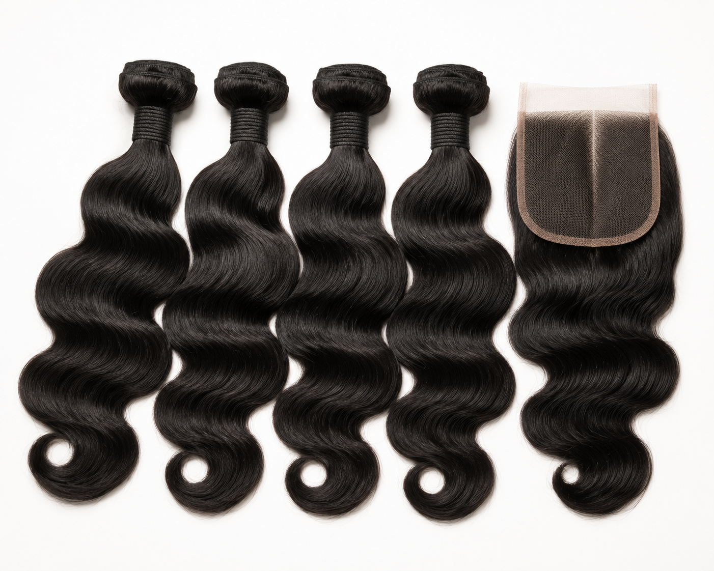 Virgin Hair | 4 Bundle Collection + Matching 5×5 Closure