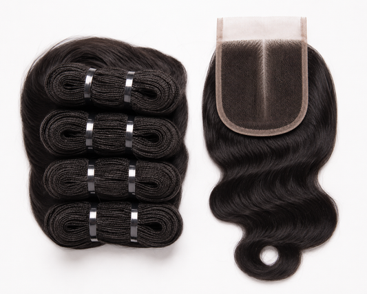Raw Hair | 4 Bundle Collection + Matching 5×5 Closure